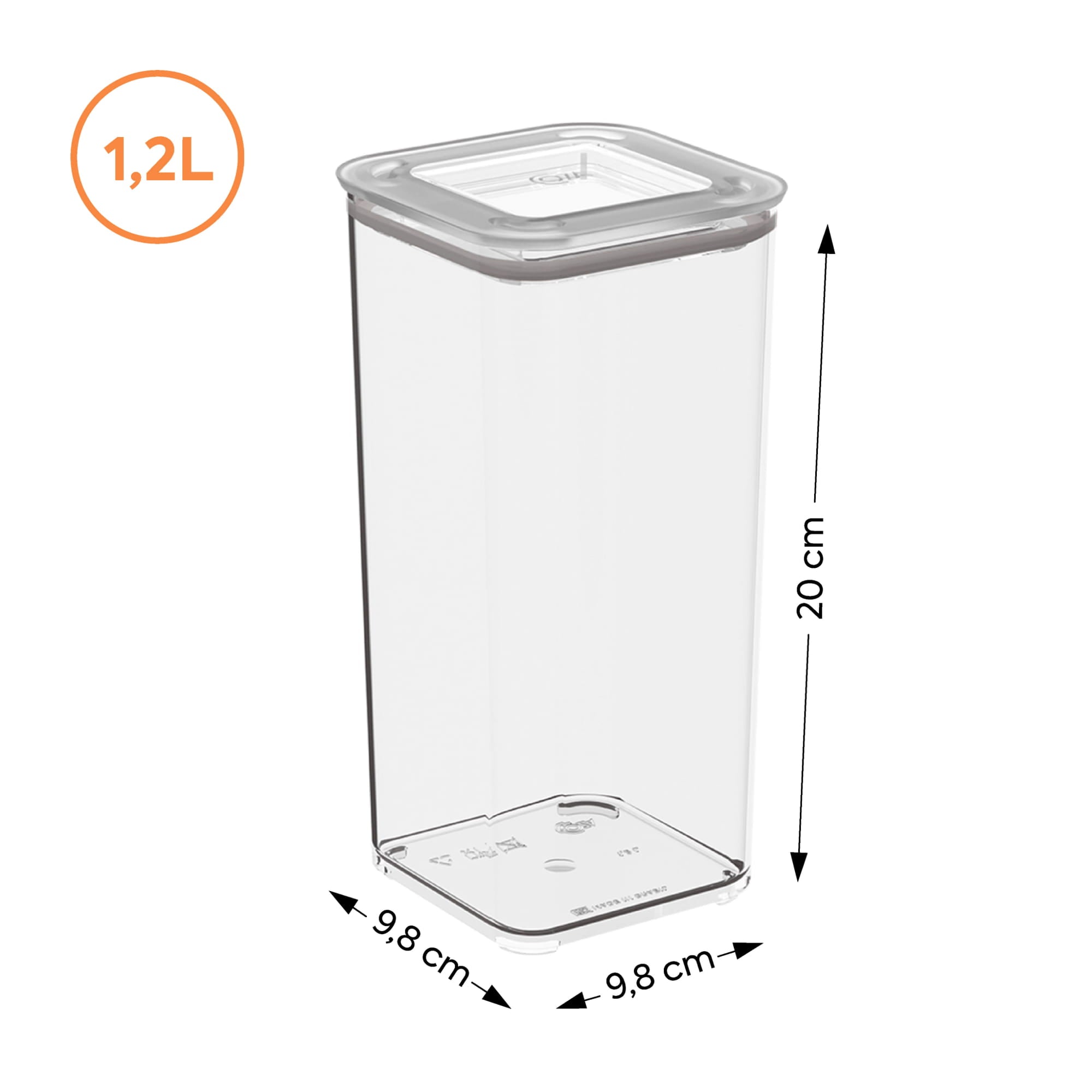 Contenedor Hermético Modo 1,2 Litros Cristal Coza®