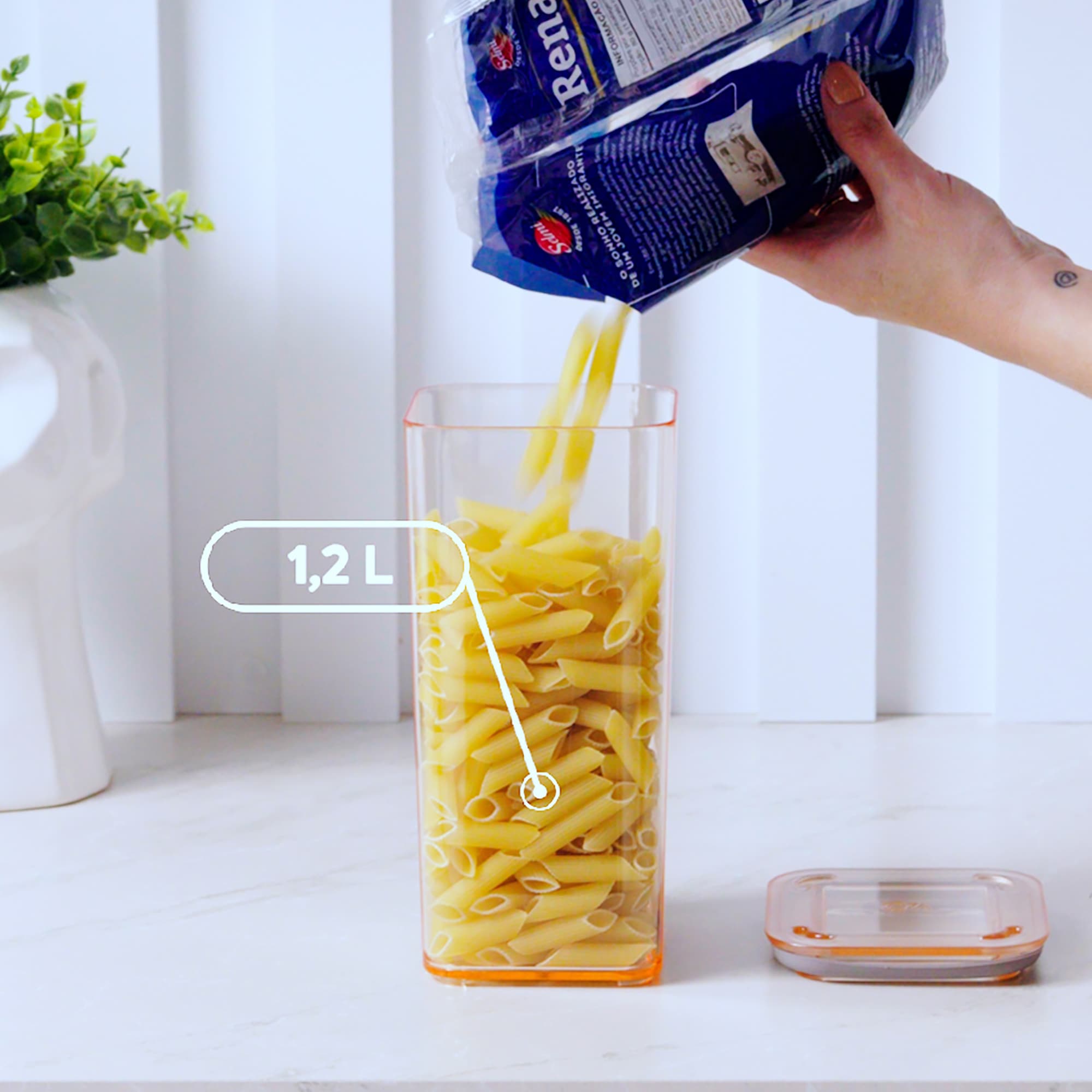 Contenedor Hermético Modo 1,2 Litros Cristal Coza®