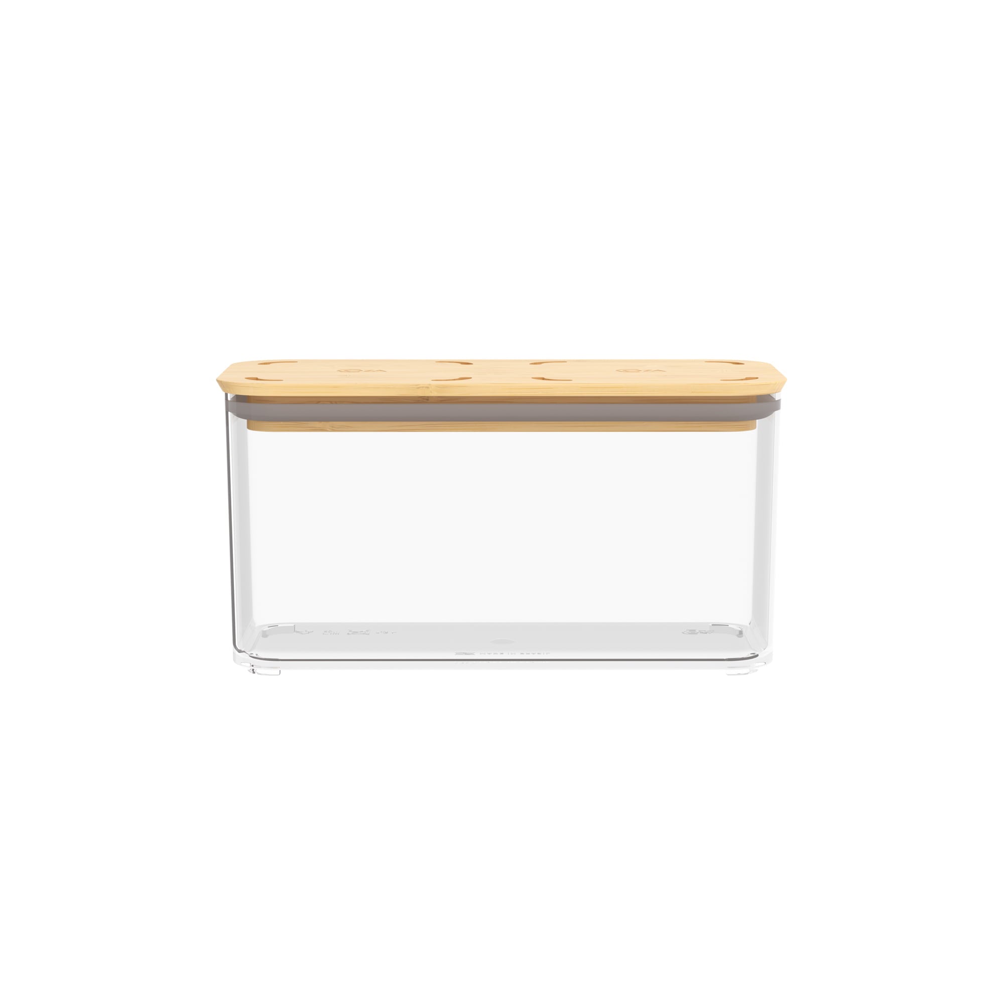 Contenedor Hermético Rectangular Modo Bambú 1,3 Litros Cristal Coza®