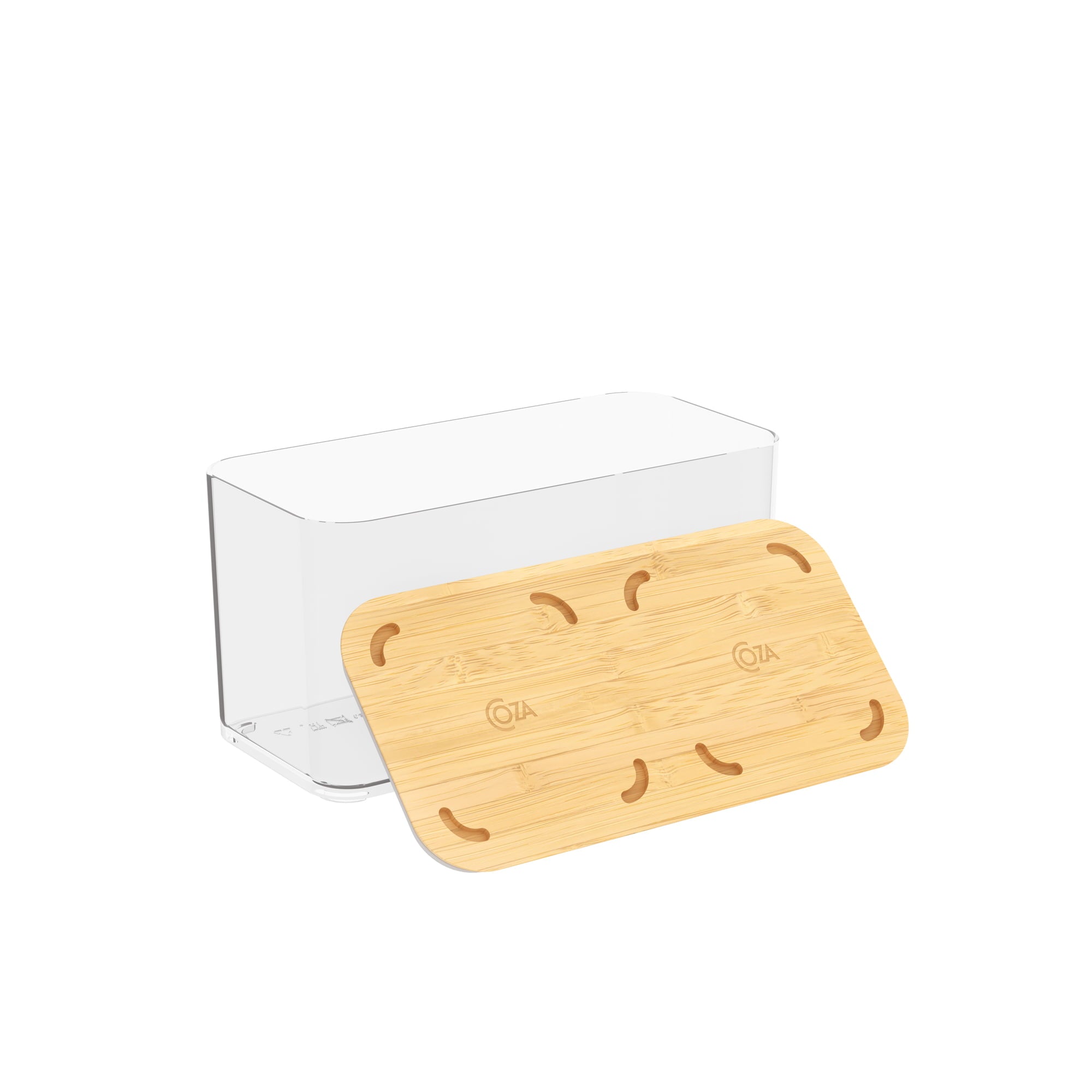 Contenedor Hermético Rectangular Modo Bambú 1,3 Litros Cristal Coza®