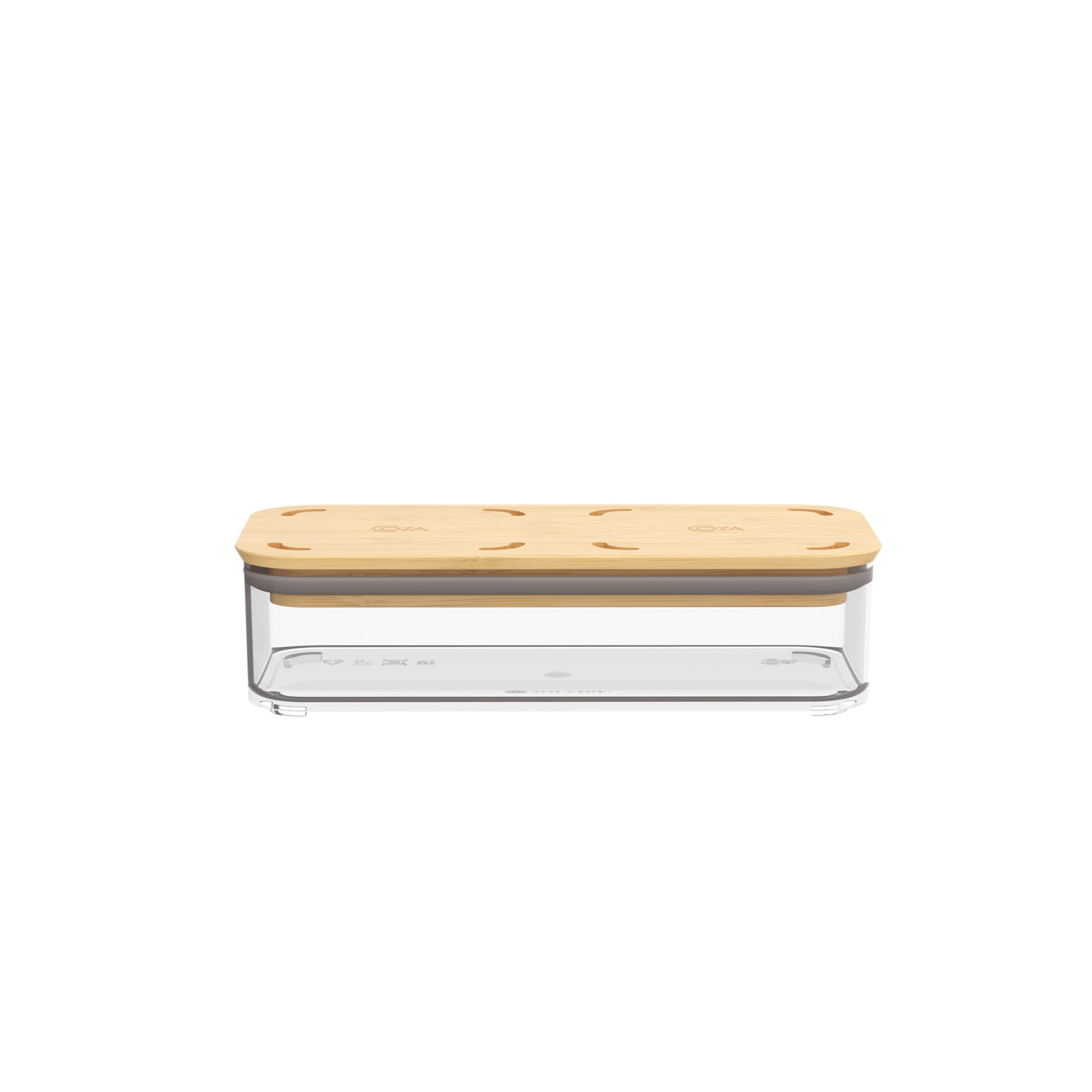 Contenedor Hermético Rectangular Modo Bambú 530ml Cristal Coza®