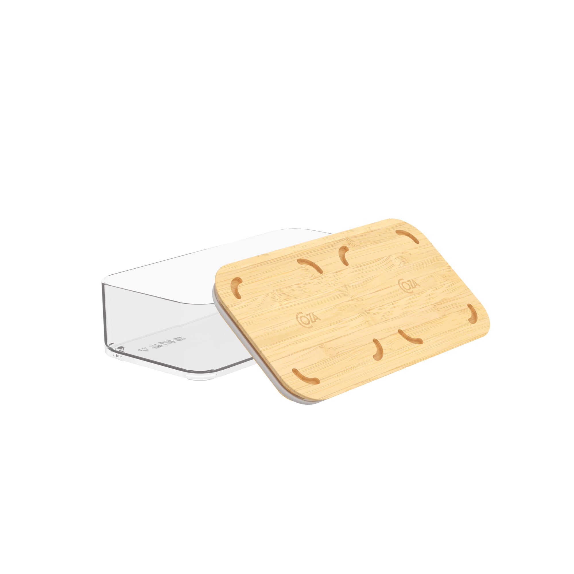 Contenedor Hermético Rectangular Modo Bambú 530ml Cristal Coza®