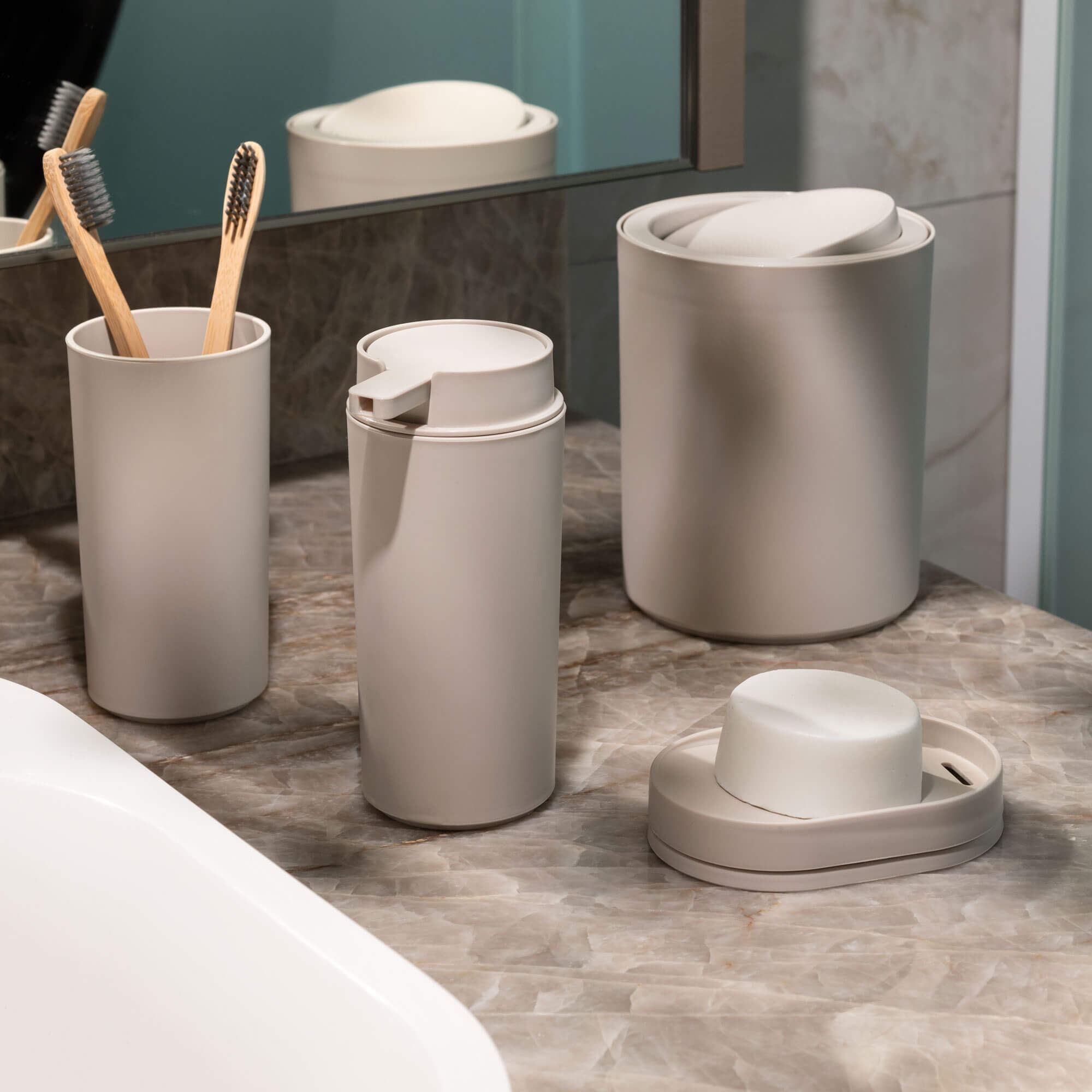 Jabonera para Baño Serene Ligth Gray Coza®