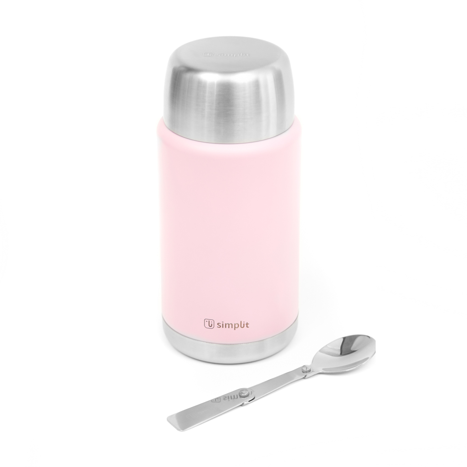 Termo de Comida Insulado Acero Inox 750 ml Rosado Simplit