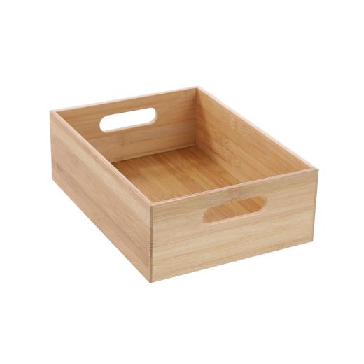 Caja Organizadora de Bambú con Asas 30,5x23x10cm BoxSweden®