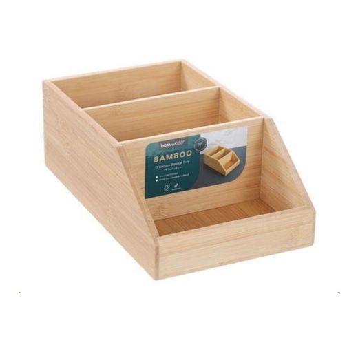 Caja Organizadora 3 Secciones de Bambú 25,5x15x9cm BoxSweden®