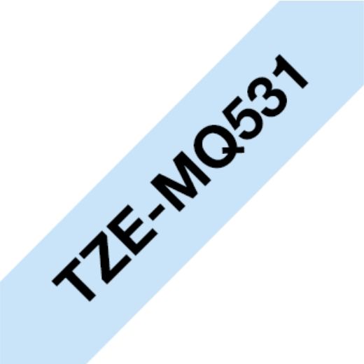 Cinta Brother® Tze MQ531 - Negro sobre Azul Pastel - 4 metros - para P-touch Brother®