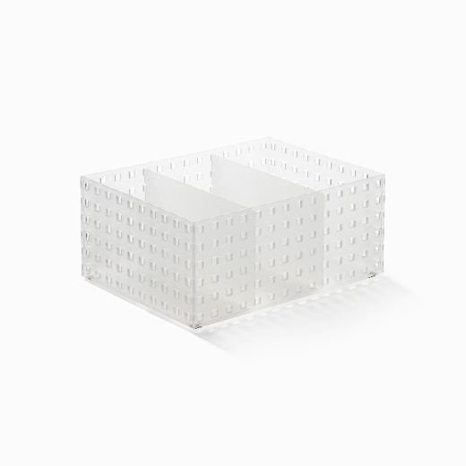Contenedor Bricks Apilable 3 Divisiones Transparente 21x28x12,5cm Like it®