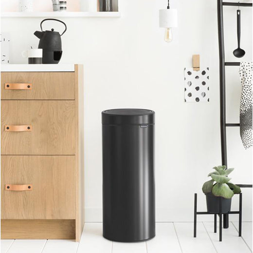 Brabantia Touch Bin - Cubo de Basura 30 litros - Negro Mate