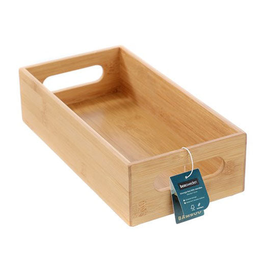 Caja Organizadora de Bambú con Asas 29x15x7,5cm BoxSweden®