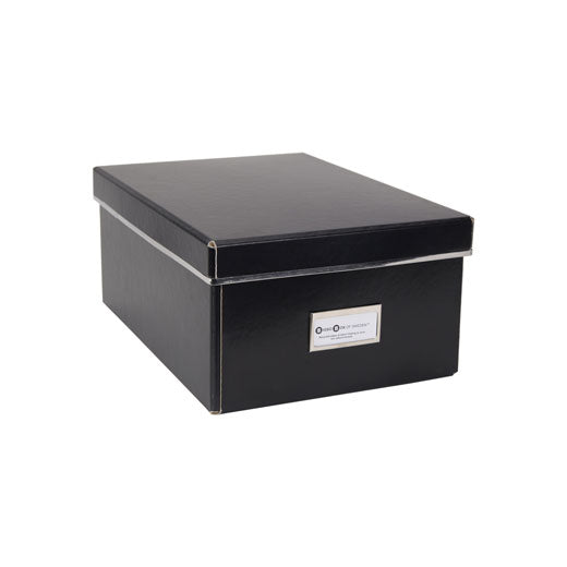 Caja de Almacenaje de Cartón Kurt Negro Bigso®
