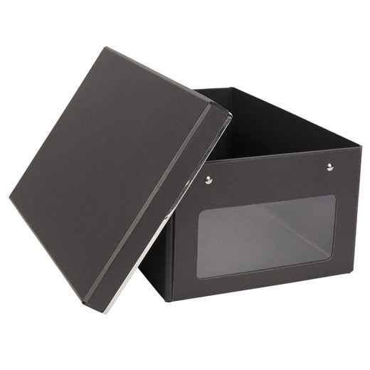 Caja Organizadora Zapatos Sigrid Cartón Laminado Negro (1 unidad) Bigso®