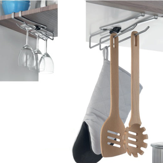 Soporte para utensilios de cocina, organizador de utensilios de cocina con  asa, soporte de utensilios de madera para encimera y opción para colgar