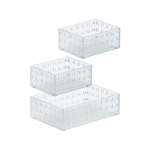 Set 3 Contenedores Bricks Apilables Multiuso Transparentes Like it®
