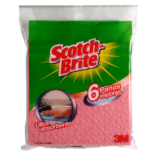 Paño Esponja Celulosa 6 unidades Scotch-Brite™