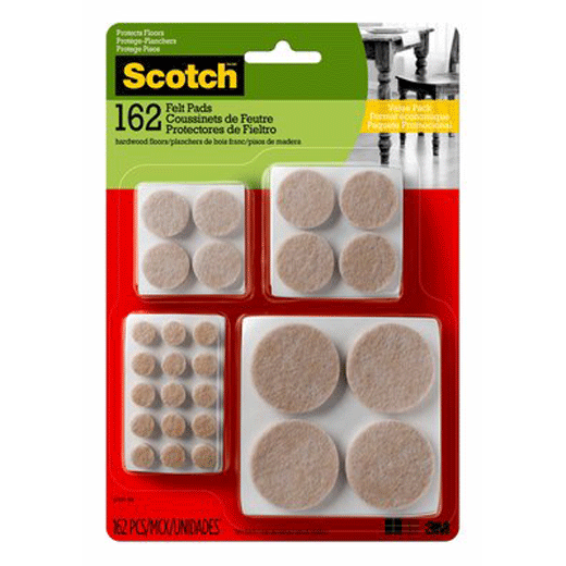 Protectores de Fieltros Multitamaños Beige 162 unidades Scotch®