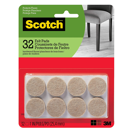 Protectores de Fieltros Redondos Beige 32 unidades Scotch®