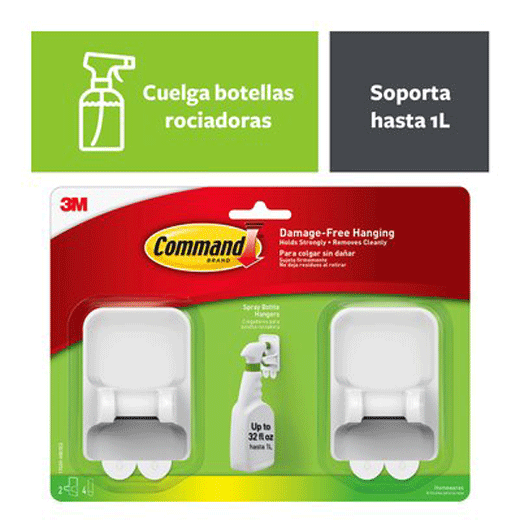 Set 2 Ganchos Botella Spray Command™ (sostienen hasta 1 Lt)