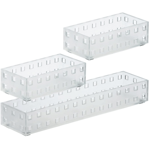 Set 3 Contenedores Bricks Apilables Multiuso Transparente Like it®