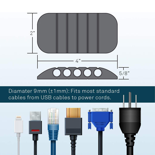 Sostenedor y Organizador de Cables Gris con Adhesivo Cable Station Pro UT Wire®